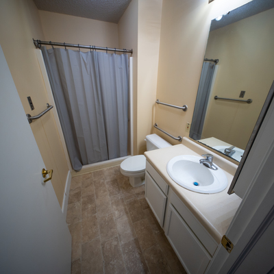 Newly refreshed restroom within a Stilwell Apartment!