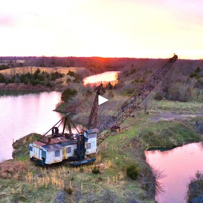 Page 618 Walking Dragline at sunset